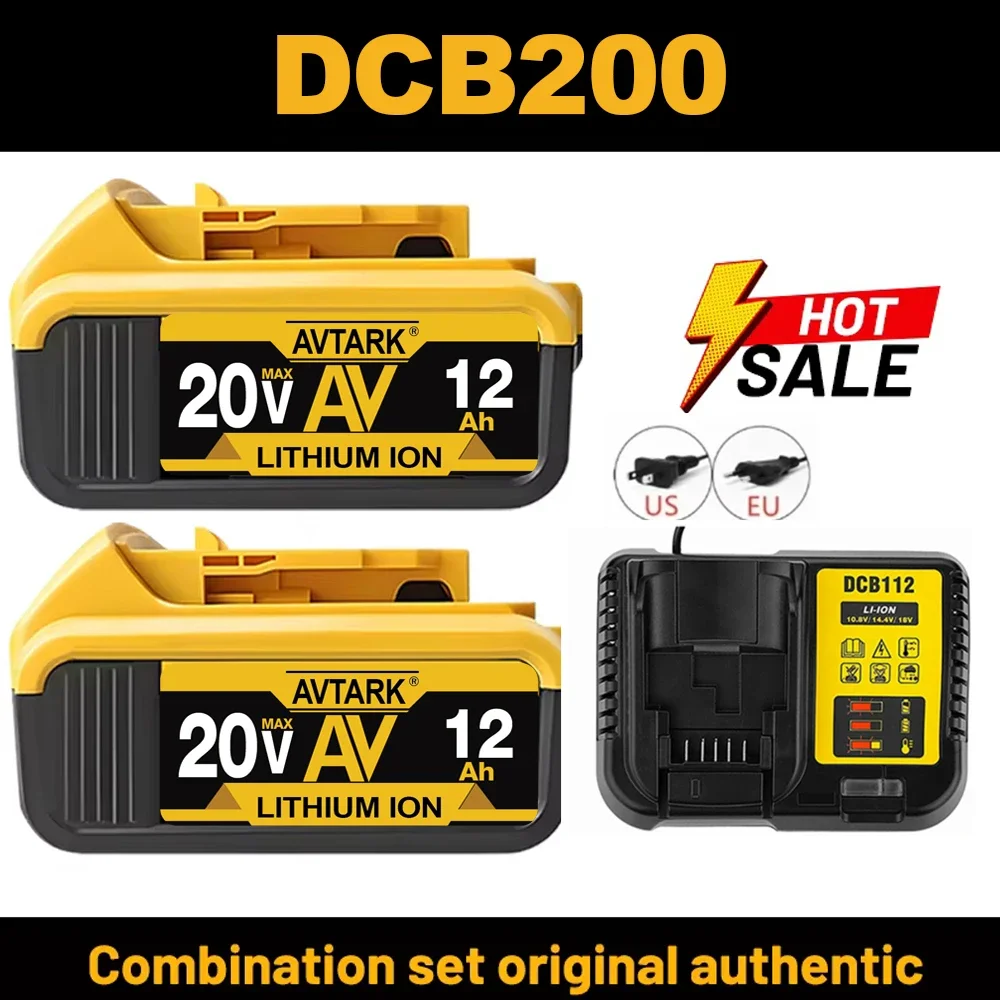 

Original DCB200 20V 12000mAh Lithium Replacement Battery For Dewalt 18V DCB184 DCB200 DCB182 DCB180 DCB181 DCB182 DCB201 DCB206