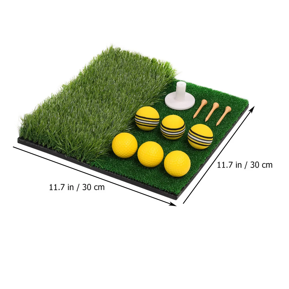 

1Set Practical Home Golfing Practice Pad Combined Mat PP Nylon Eva Material Durable for Indoor Outdoor Use Swing Practice