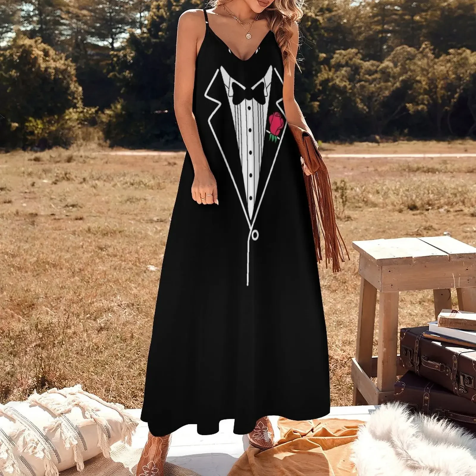 Tux Tee Sleeveless Dress summer women's dress 2024 Women long dress