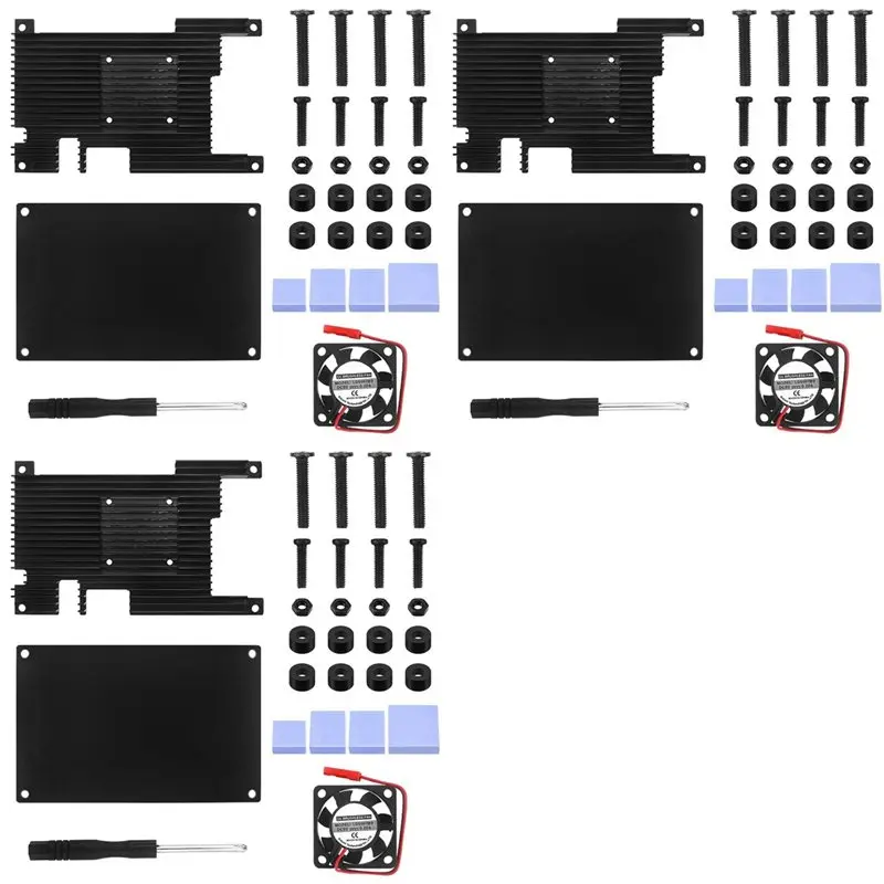 

Classic-3X For Orange Pi 5 / 5B Aluminum Alloy Case Active & Passive Metal Cooling Enclouse With Fan Heat Sinks Protection