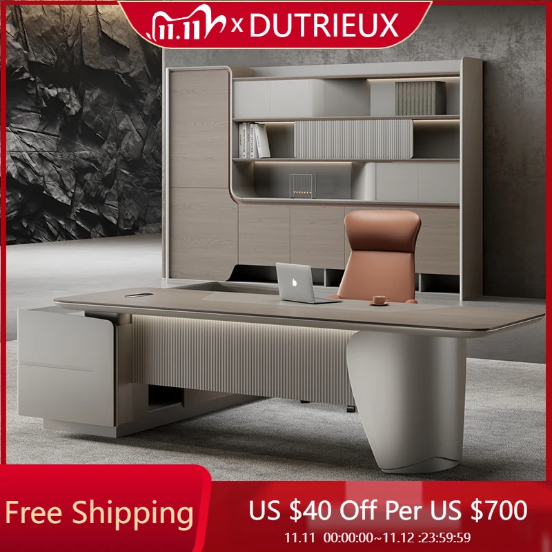 

Executive Unique Office Desk Standing Designer Corner L Shaped Computer Desks European Unique Escritorio Oficina Desk Furniture