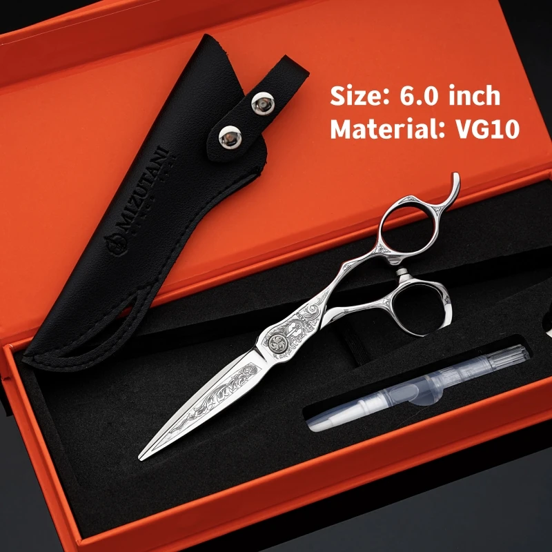 New MIZUTANI barber Scissors  6.0/6.5 inch gold scissors VG10 material Hair cutting machine professional hairdressing scissors