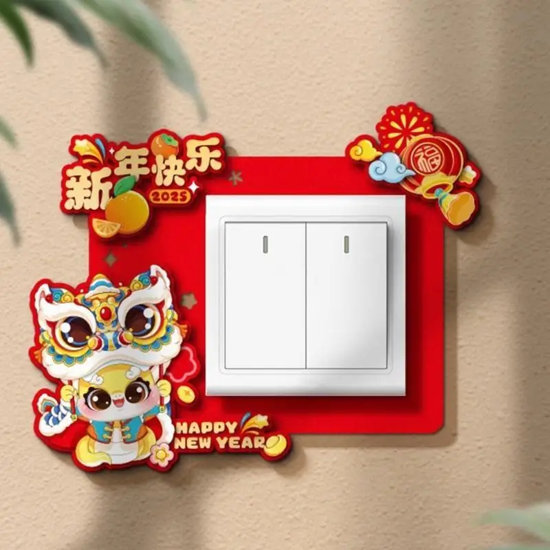 

G6KF Festival 2025 Snake Year Switcher Sticker Removable Switcher Sticker for Offices and Homes Embracing Cultural Tradition