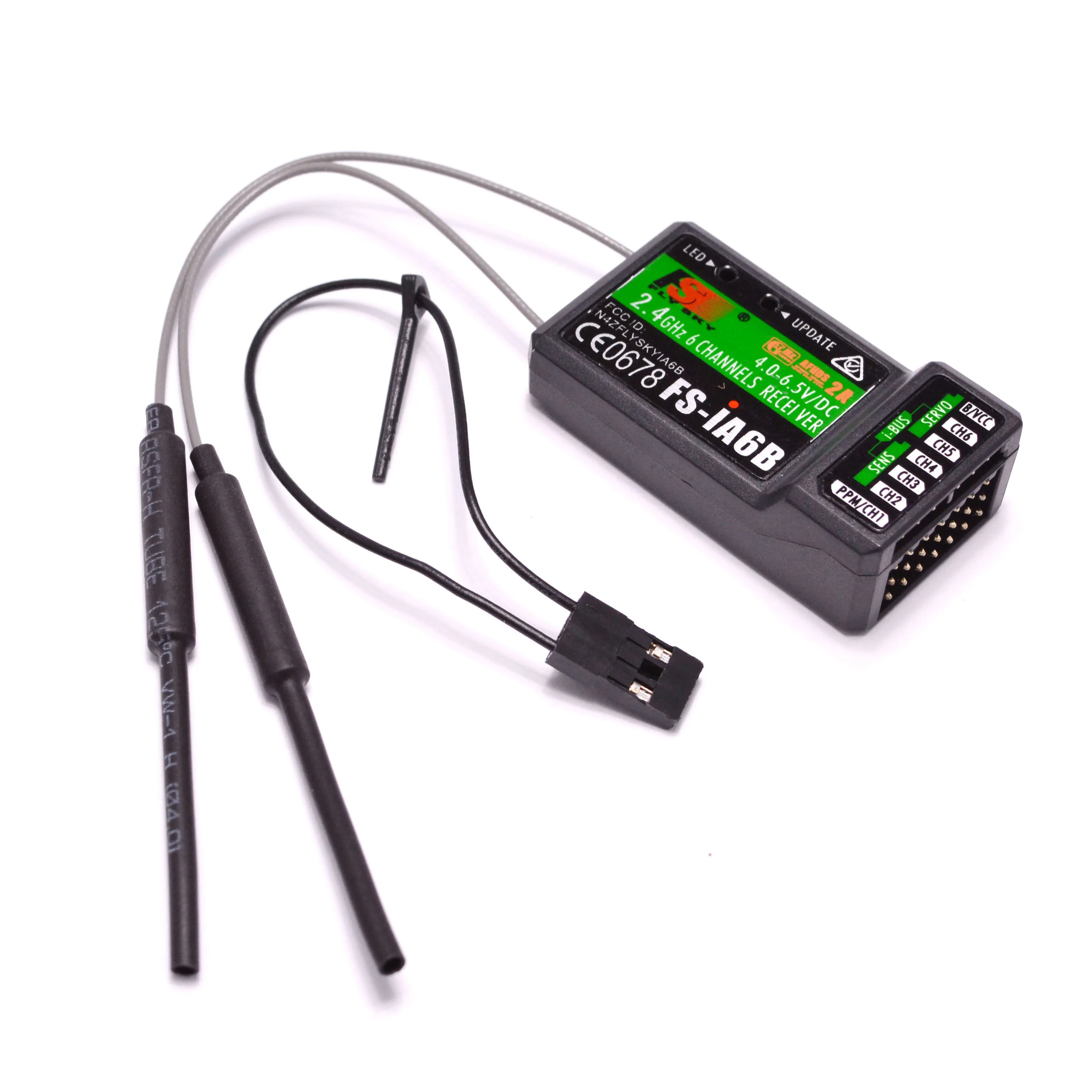 Flysky 2.4G 6CH FS-iA6B iA6B Receiver PPM Output With iBus Port Compatible with FS-i4 FS-i6 FS-i10 Transmitter