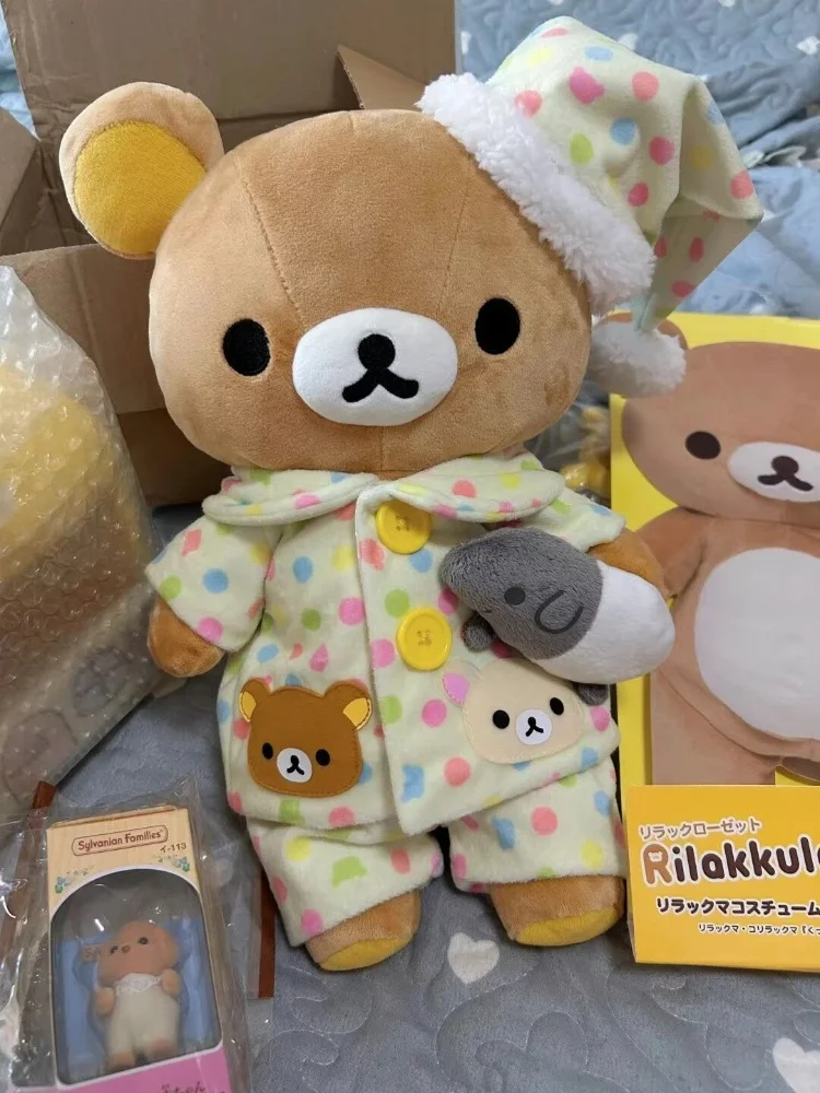 Пижамная кукла Rilakkuma, медведь Лала, японская легкая кукла-медведь, в пижаме, милая кукла, дневной Медведь, подарок, аниме, окружающая