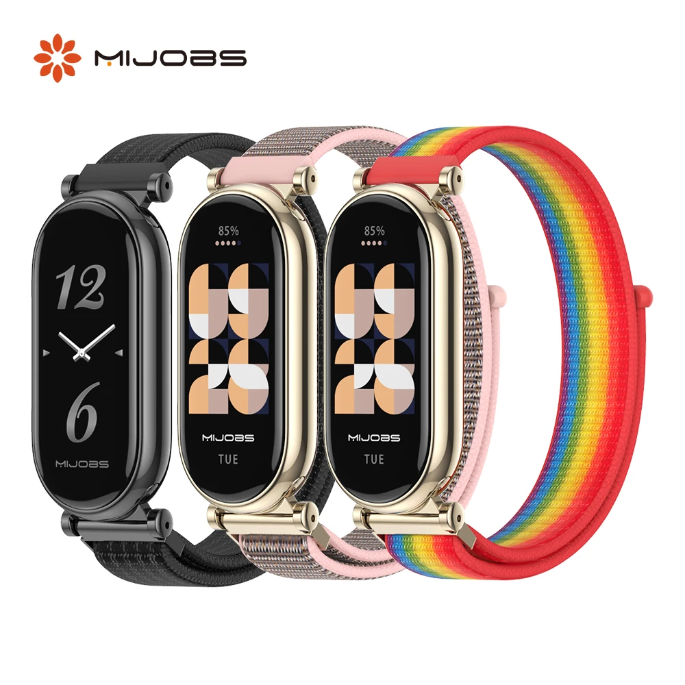 Strap for Mi Band 9 Smart Watch Band Nylon Strap for Xiaomi Smart Band 8 Strap Miband 8 Wristband Replacement Accessories