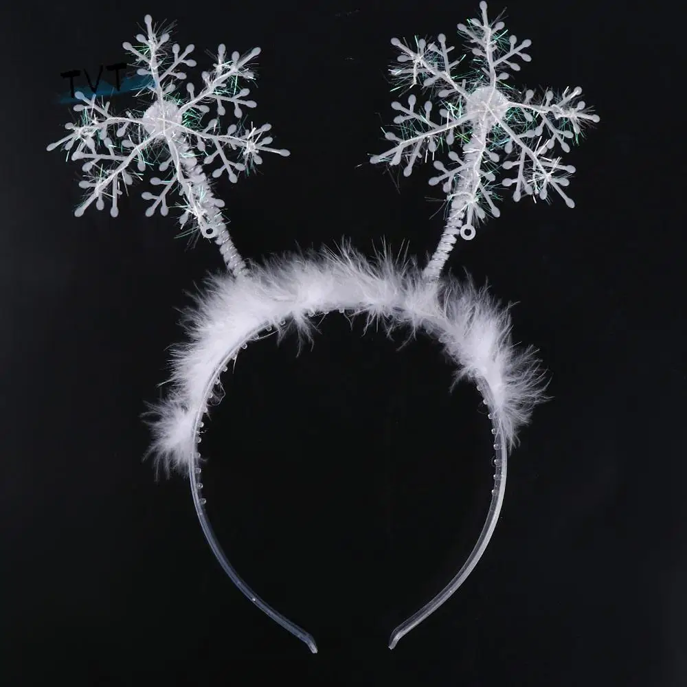 

Party Dress Up Party Decorations Prop Feather Christmas Decoration Antlers Headband Female Plush Hair Hoop Christmas Headband