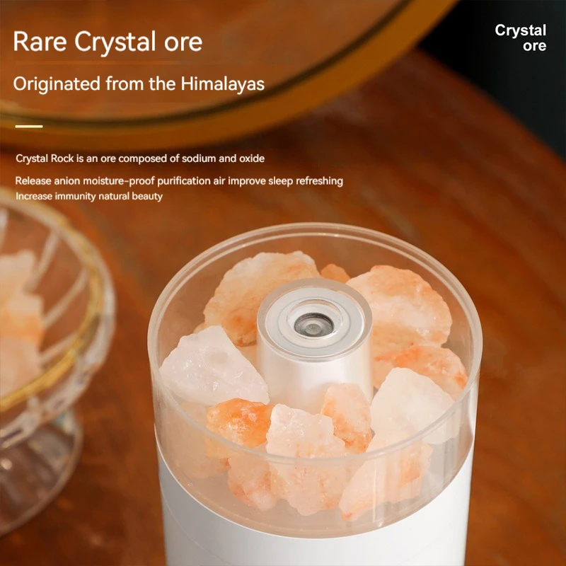 منتج جديد مرطب هواء من حجر الملح الإبداعي لسطح المكتب والمنزل USB للسيارة مرطب رذاذ صامت