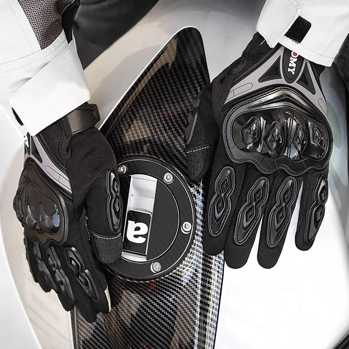 

Pro Moto Riding Gloves Men Touchscreen Breathable Anti-Slip Palm Armor for Men Motorcycle Cycling Outdoor Sports Gear Luvas