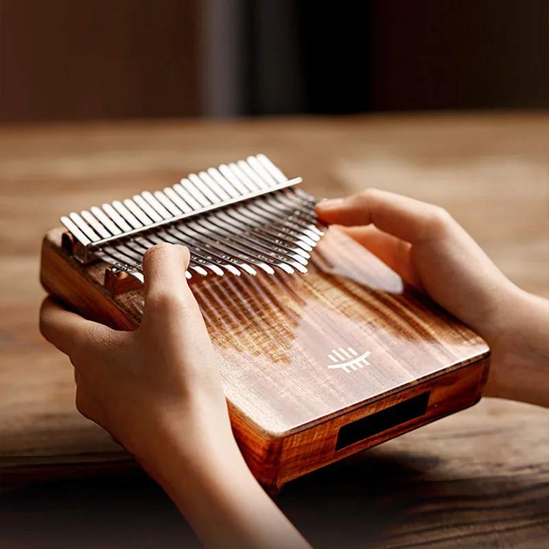 Hluru Hollow Kalimba 17 Keys Acacia Wood 21 Key Kalimba Walnut Rosewood Thumb Piano Musical Instrument Mbira Sanza For Beginner