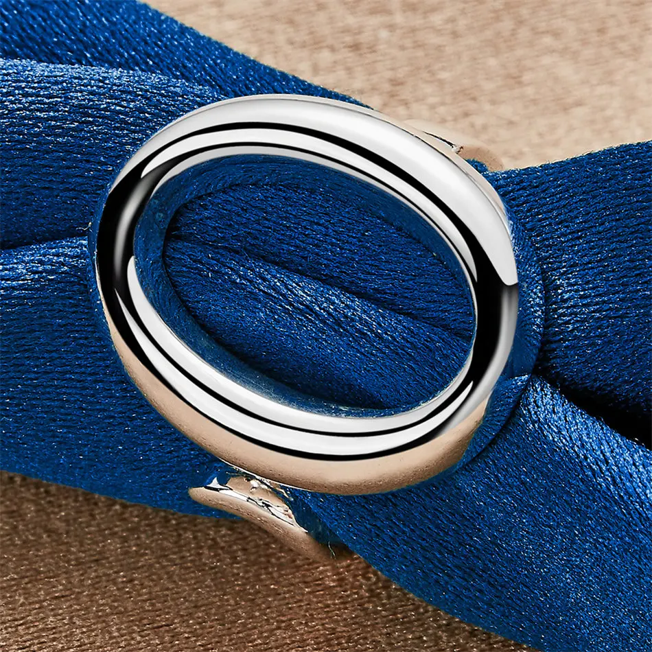 1 قطعة 925 الفضة النقية مخرمة حساسة حلقة مستديرة للنساء مجوهرات هدايا اكسسوارات الزفاف #5