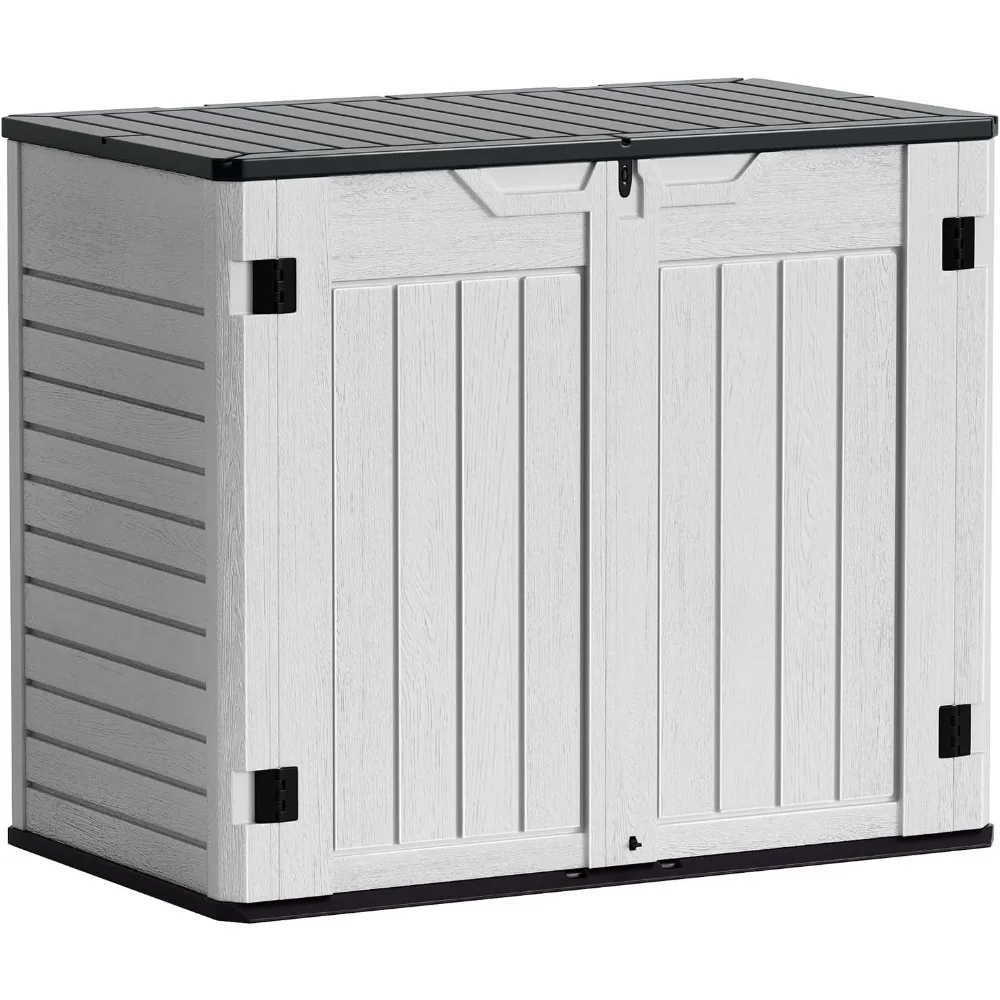 

Outdoor Horizontal Resin Storage Sheds 34 Cu. Ft. Weather Resistant Resin Tool Shed, Extra Large Capacity Weather Resistant Box