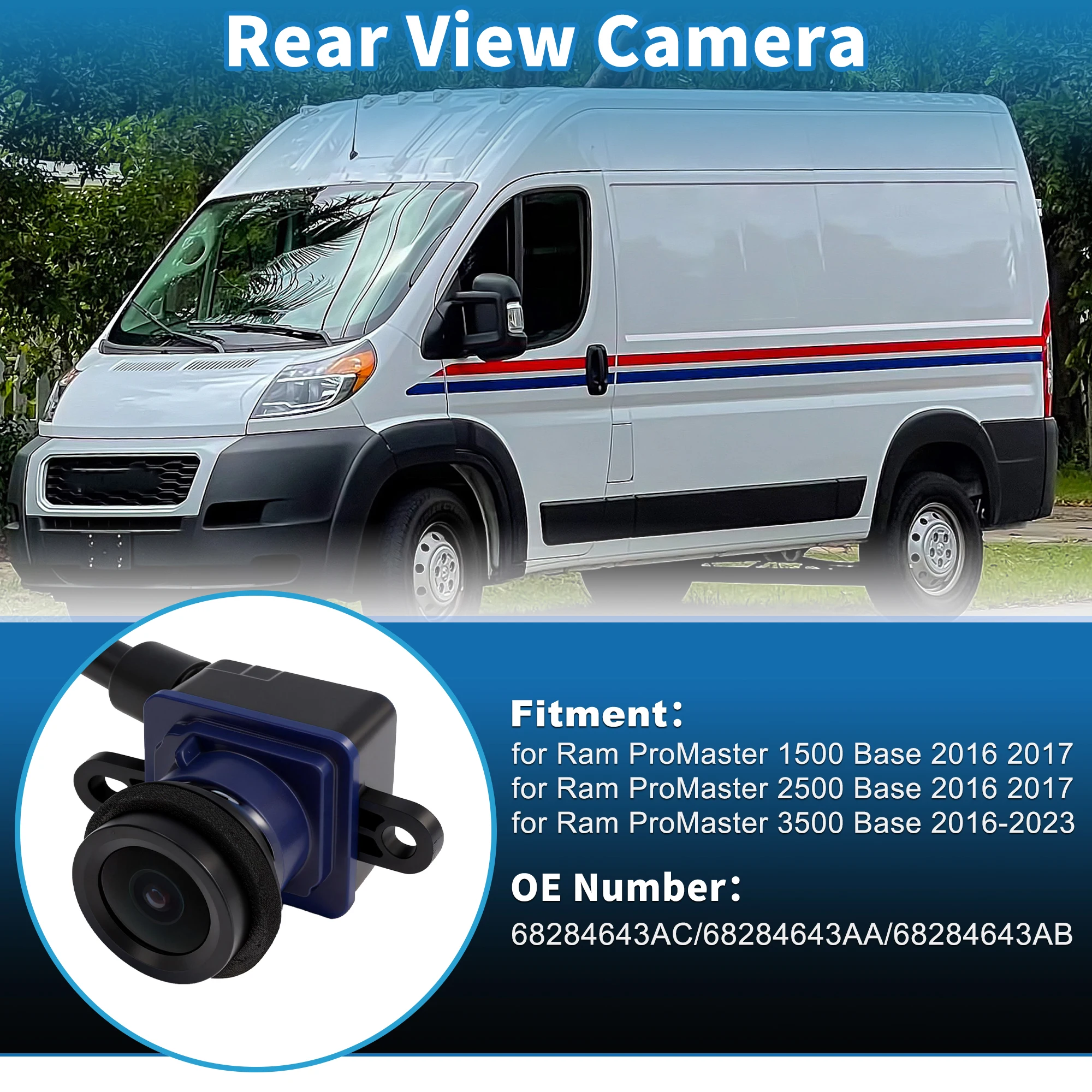 UXCELL Rear View Camera for Ram ProMaster 1500 2500 2016 2017 for ProMaster 3500 16-23
