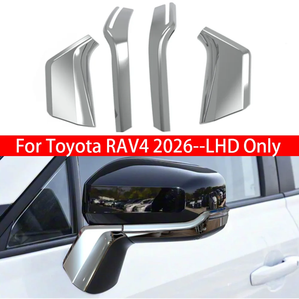 

Для Toyota RAV4 2026: Накладки на боковые зеркала заднего вида, хромированные накладки на крылья, внешние накладки на стойки, декоративные полосы, аксессуары для автомобиля