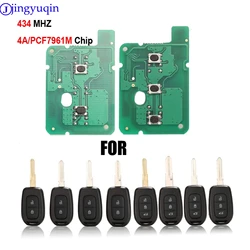 Jingyuqin 10ps klucz zdalny 2/3 przycisk 434MHZ z 4A PCF7961M Chip dla renault sandero dacia logan