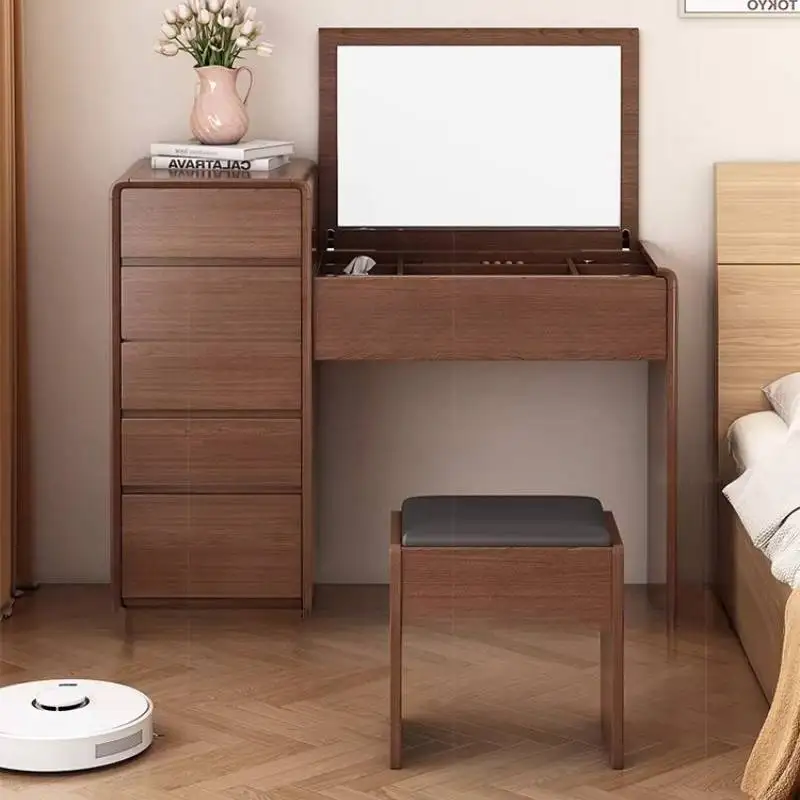 

Luxury Bedroom Vanity Table Makeup Storage Drawers Cabinet Mobile Modern Dressing Table Cosmetics Penteadeira Chinese Furniture