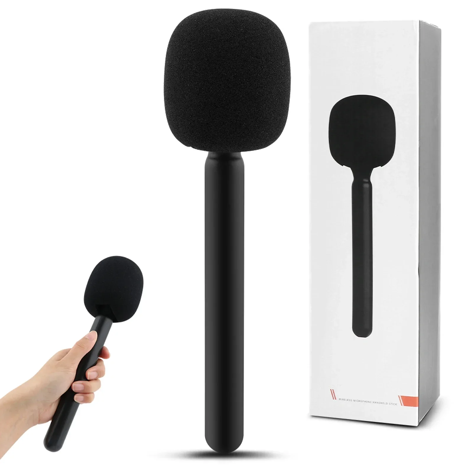 New Handheld Adapter Lightweight & Foam Interview Microphone Handling Scene Professional News TV Reporter Outdoor Exclusive Use