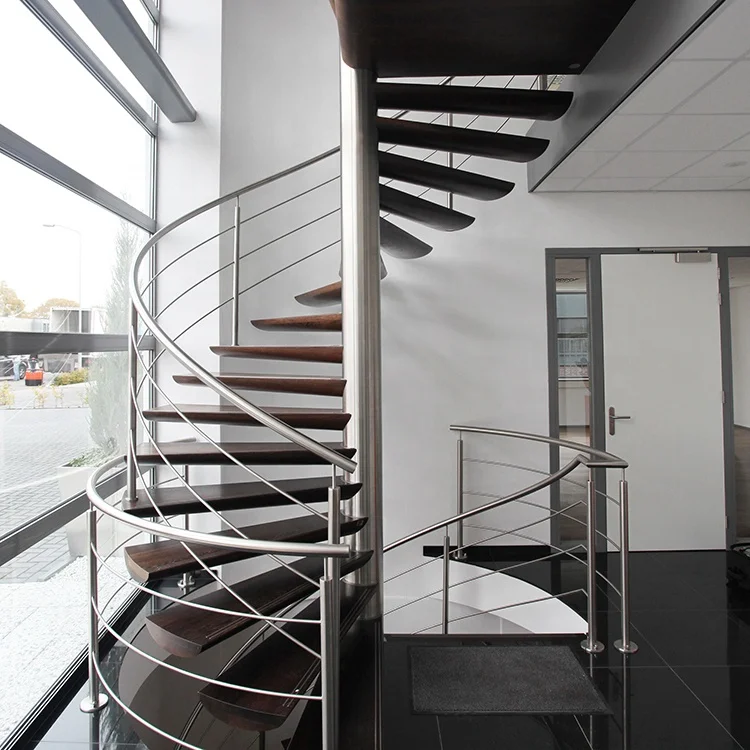 Personalizzazione Scale a spirale prefabbricate in acciaio inossidabile durevole ecologico di alta qualità Scala estensibile dal design moderno