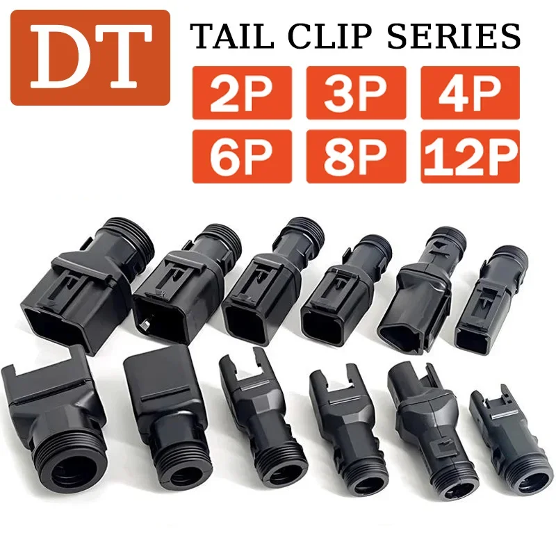 DT connector tail clip connectors 1011-227-0205 2-12P male female fixed protective sheath corrugated pipe fixed clip harness