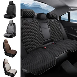 Breathable Flax Car Seat Cover Universal Seat Anti-slip Bottom Protective Cushion Stylish Car Interior Modification Accessories