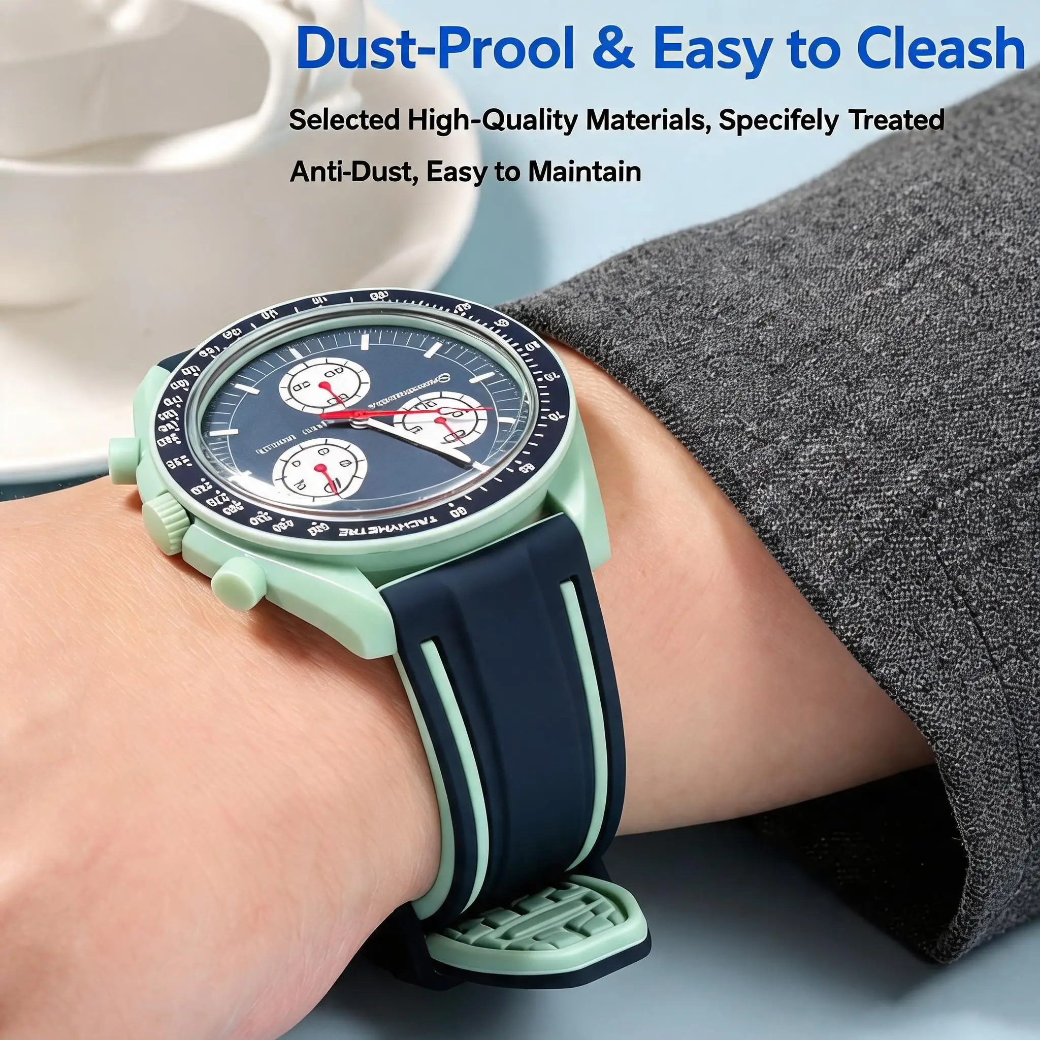 20mm 22mm Quick Release Multi Color Silicone Watch Strap Fashionable Sports Waterproof Wristband Unisex Replacement Watch Strap