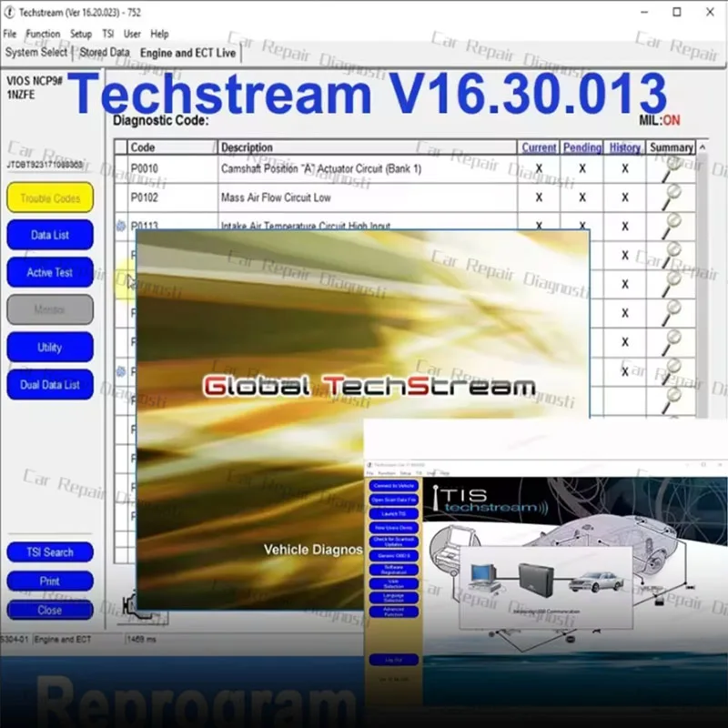 

Latest Techstream V16.30.013 scan tool for Toyota Lexus and Scion diagnose customer setting programming ECM/ECU reprogramming