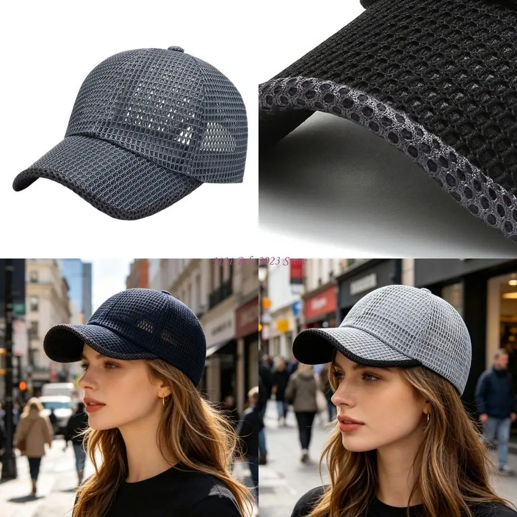 49ME Breathable Summer Hat with Mesh Ventilation Lightweight Sport Hat for Men Women