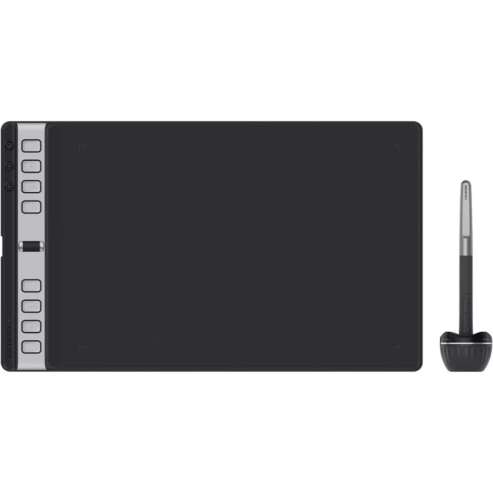 Customizable Key Tablet with 10.5x6.56" Surface, Scroll Wheel, Battery-Free Stylus for Art Design