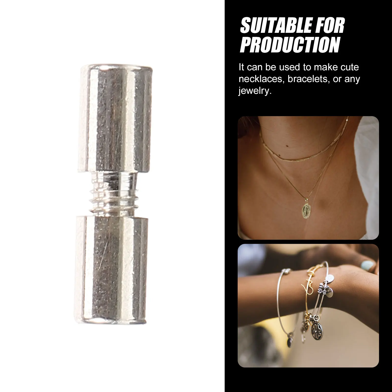 

Pearl Button Clasp Caps Metal Buckles DIY Necklace Bracelet Accessories Round Silver 18k Gold Plated Jewelry Parts