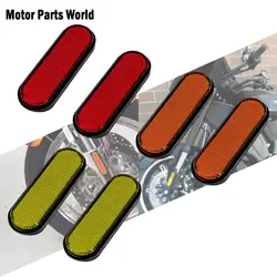Motorcycle Front Fork Reflector Sticker Lower Legs Slider Safety Warning Red/Orange/Yellow For Victory Judge Hammer-S Hard-Ball