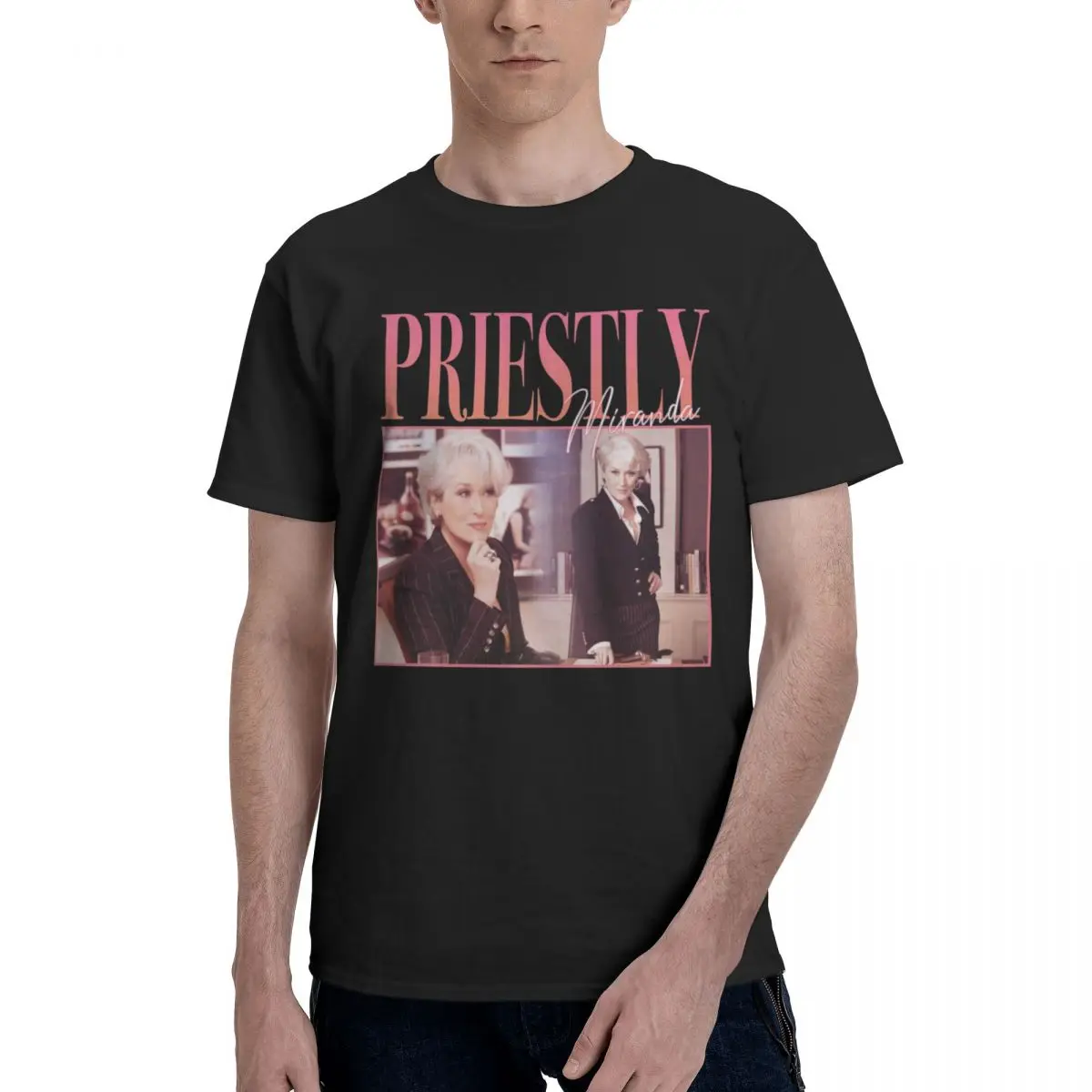 Men The Devil Wears Prada 2 Miranda Priestly T Shirt Streetwear O-neck Cotton Tshirts