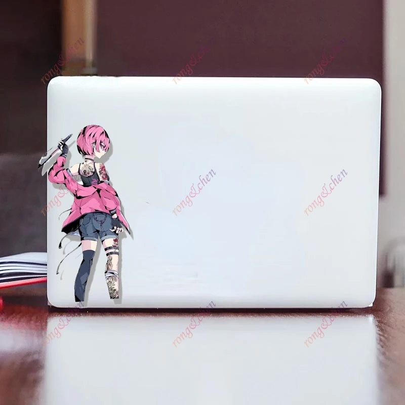 JDM الكرتون سيارة ملصق فاسق ريم ورام Fanart لسيارة دراجة نارية خوذة سباق الكمبيوتر المحمول جذع الجسم نافذة السيارة لوح التزلج البلاستيكية مائي