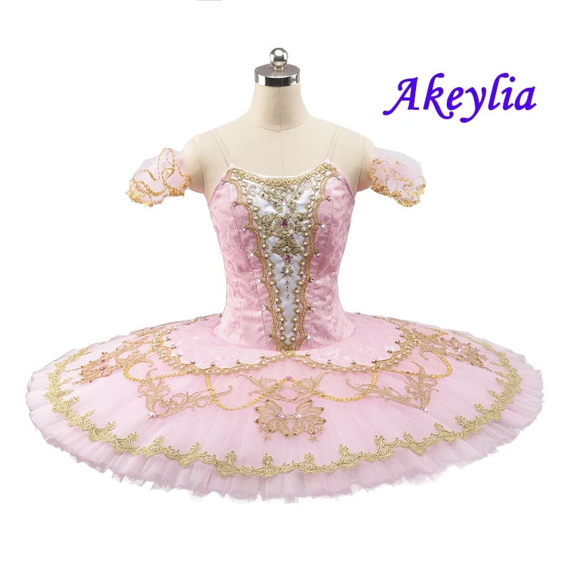 

Akeylia Pink princess Classical platter tutu YAGP professional pancake Tutu ballet costume sleeping beauty JN0253