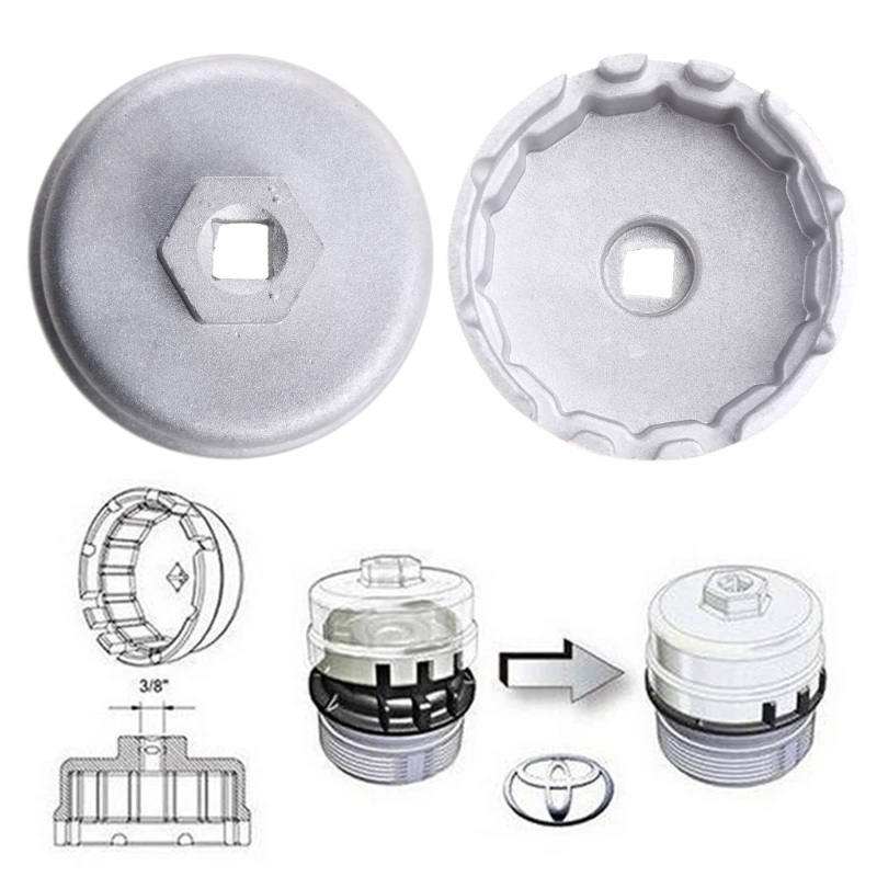 Corolla Filter Bag Key Rav4 Auris Toyota Key for Unscrewing Oil Filter Tube Wrenches Professional Key Cup Type Oil Filter Wrenc