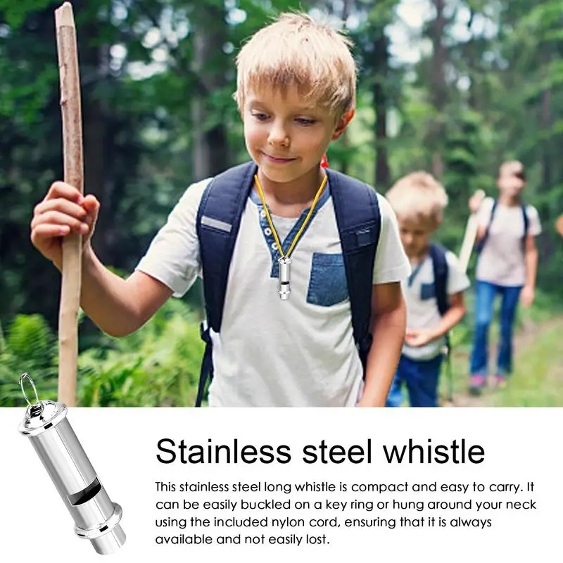 Stainless Steel Whistle High Decibel High Frequency Stainless Steel Whistle Loud And Clear Sound Flute Whistle For Sports Game