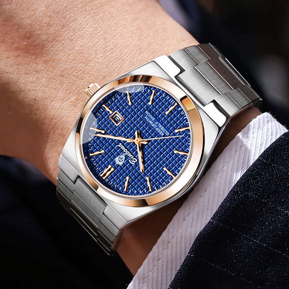 ใหม่ relojes Man นาฬิกา para hombres Super Player Luminous แนวโน้มธุรกิจกันน้ําสแตนเลสชายแฟชั่นนาฬิกาควอตซ์