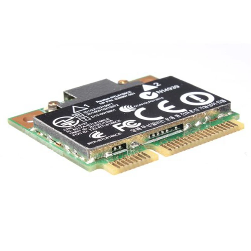 Mini tarjeta de red PCI-E Wifi de 150Mbps para HP Realtek RTL8188CE, inalámbrica-N 802,11 B/G/N 640926-001 639967-001