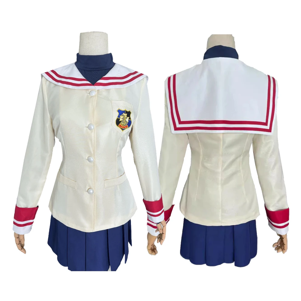 Anime Furukawa Nagisa Cosplay Costume Full Set Coat Skirt Uniform Suit for Women Adult Halloween Carnival Party Clothes Roleplay