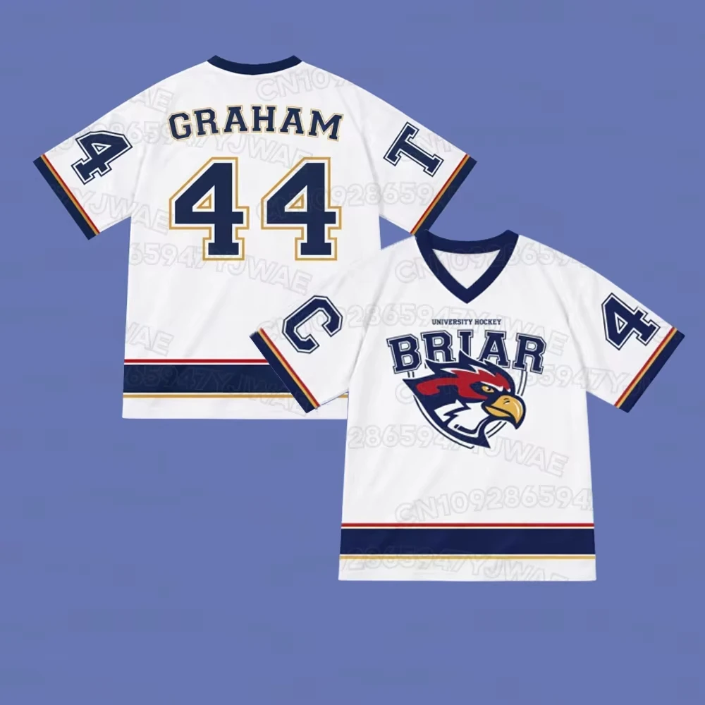 2026 Off Campus Briar University Jersey Graham 44 22 Di Laurentis 66 Tucker46 T-Shirts V-Neck Short Sleeve Women Men's Tee Tops
