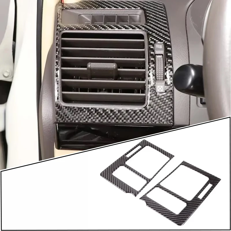 

For Toyota Land Cruiser Prado FJ150 2010-2017 Soft Carbon Fiber Car Side Air Conditiong Vent Cover Trim Sticker Car Accessories
