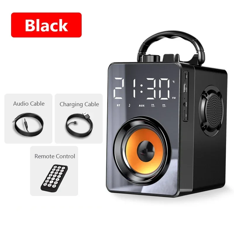 Bluetooth-compatible Speaker Portable Subwoofer Bass Wireless Speakers Column Support FM Radio AUX Remote Control Home Theater