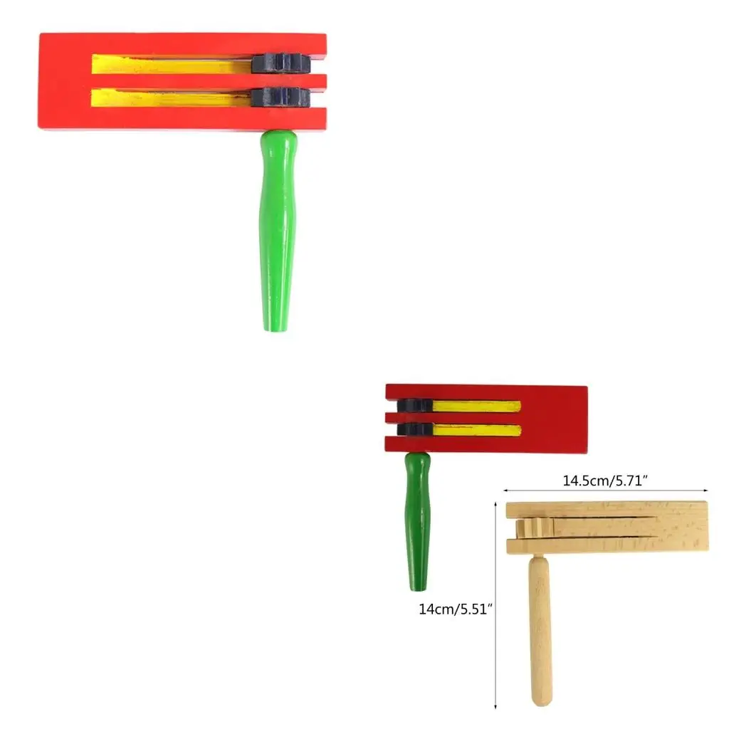 Castañuelas madera Q39E, juguetes mexicanos, Matraca, percusión para niños, trinquete madera, hacedores ruido