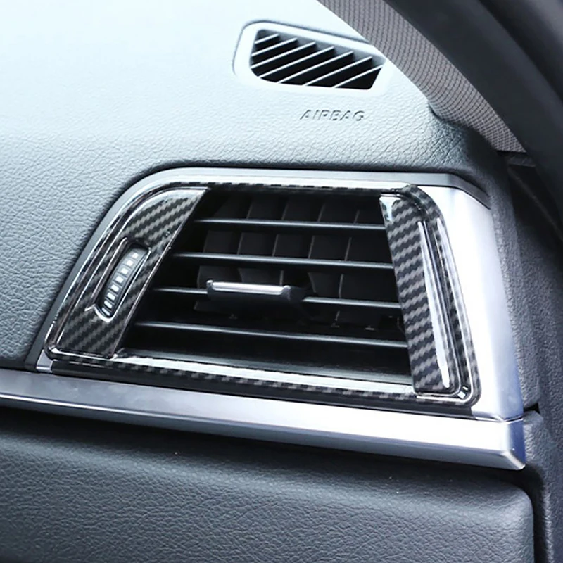 

Carbon Fiber Texture Stickers Car Accessories Side Air Conditioning Outlet Frame Decorative Trim For BMW 3 Series F30 2013-2018