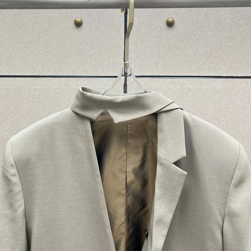 เสื้อแจ็คเก็ตผู้หญิงสไตล์ Y2K แต่งขอบผ้าซาติน เรียบหรู ดูดี มีระดับ เหมาะสำหรับใส่ทำงาน แขนยาว รุ่นใหม่ ฤดูใบไม้ผลิปี 2026