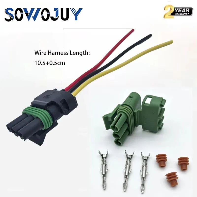 3 Pin Weather-Pack MAP TPS Waterproof Connector Pigtail 12015793 12020403 For GM Chevy Corvette Pontiac John Deere Truck Plug