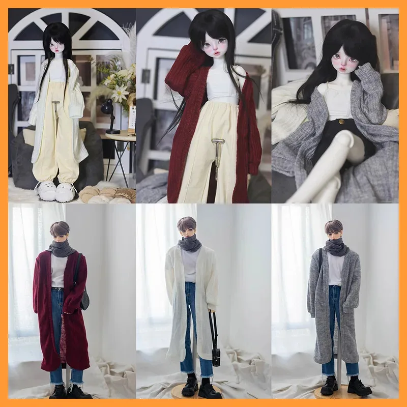 

[45 days shipping] 1/4 Doll Fashionable Simple Versatile Long Cardigan Sweater For BJD Uncle Body Toys Fans DIY