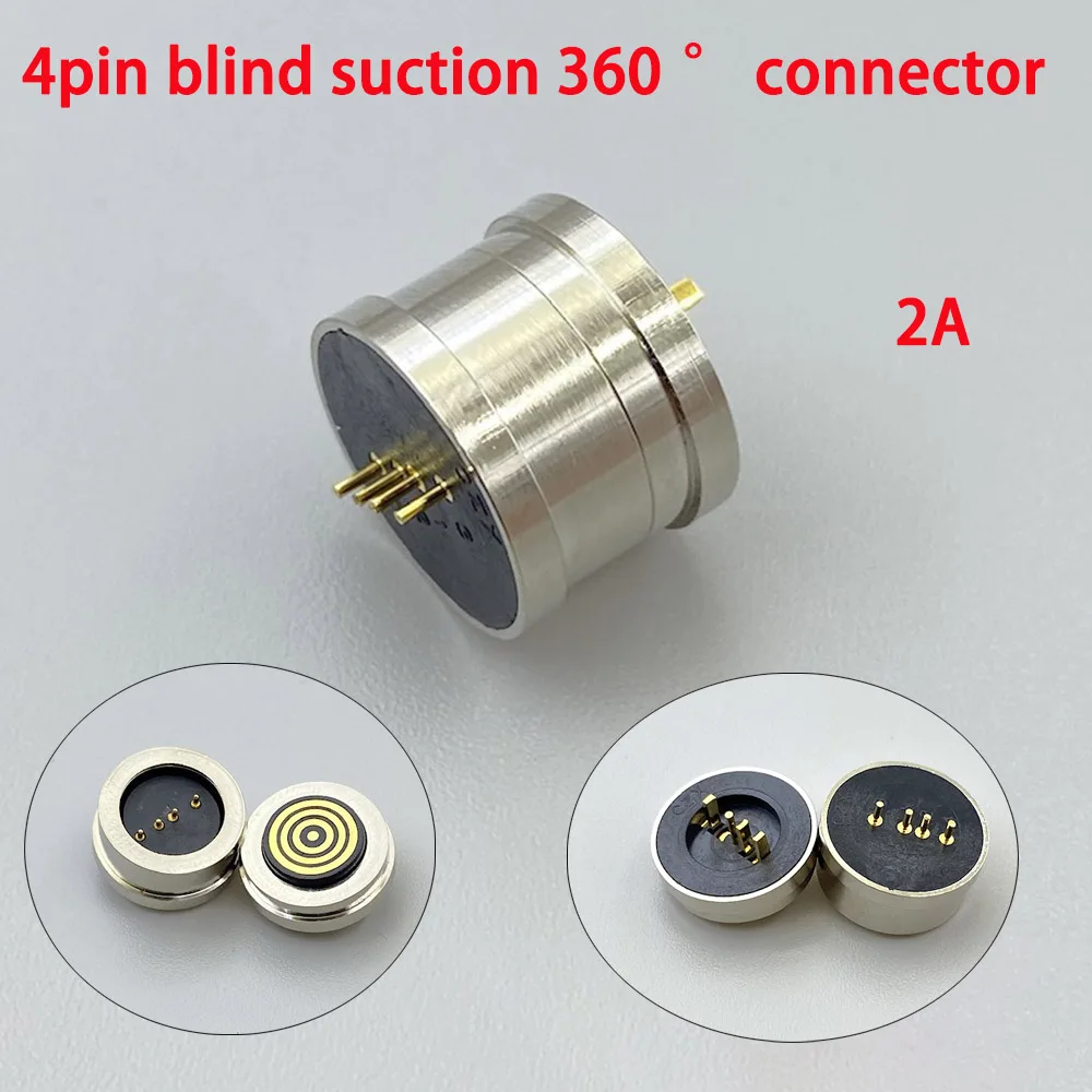 Водонепроницаемый магнитный разъем Pogo Pin, штекер, гнездо 360° °   Слепое всасывание с пружиной, передача сигнала постоянного тока, зарядка 3, 4, 5, 6 контактов