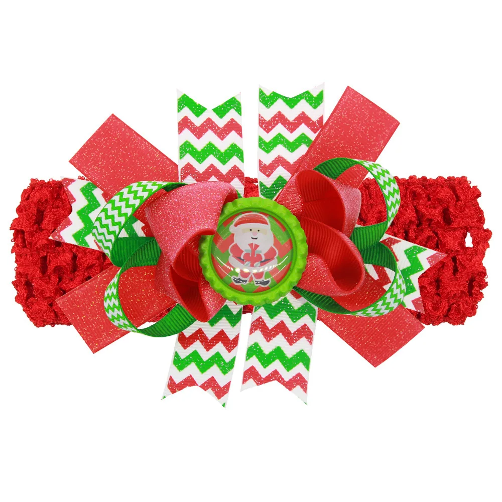 1.77-inch Christmas Bow Hair with Red and Green Baby Hair Clip and Dual-purpose Girl Hair Accessory Gift