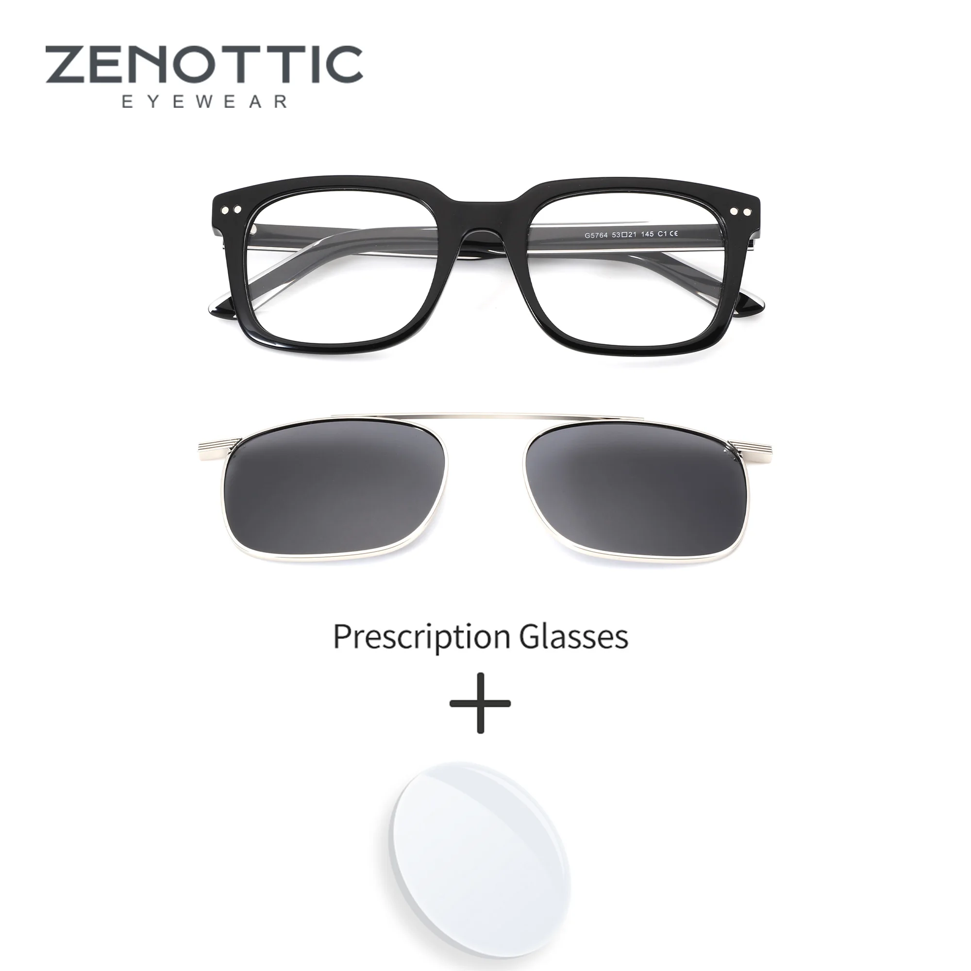 zenottic-s-スクエア-アセテート-メンズ-度付き眼鏡-偏光-uv400-サングラス-クリップオンレンズ-アイウェア