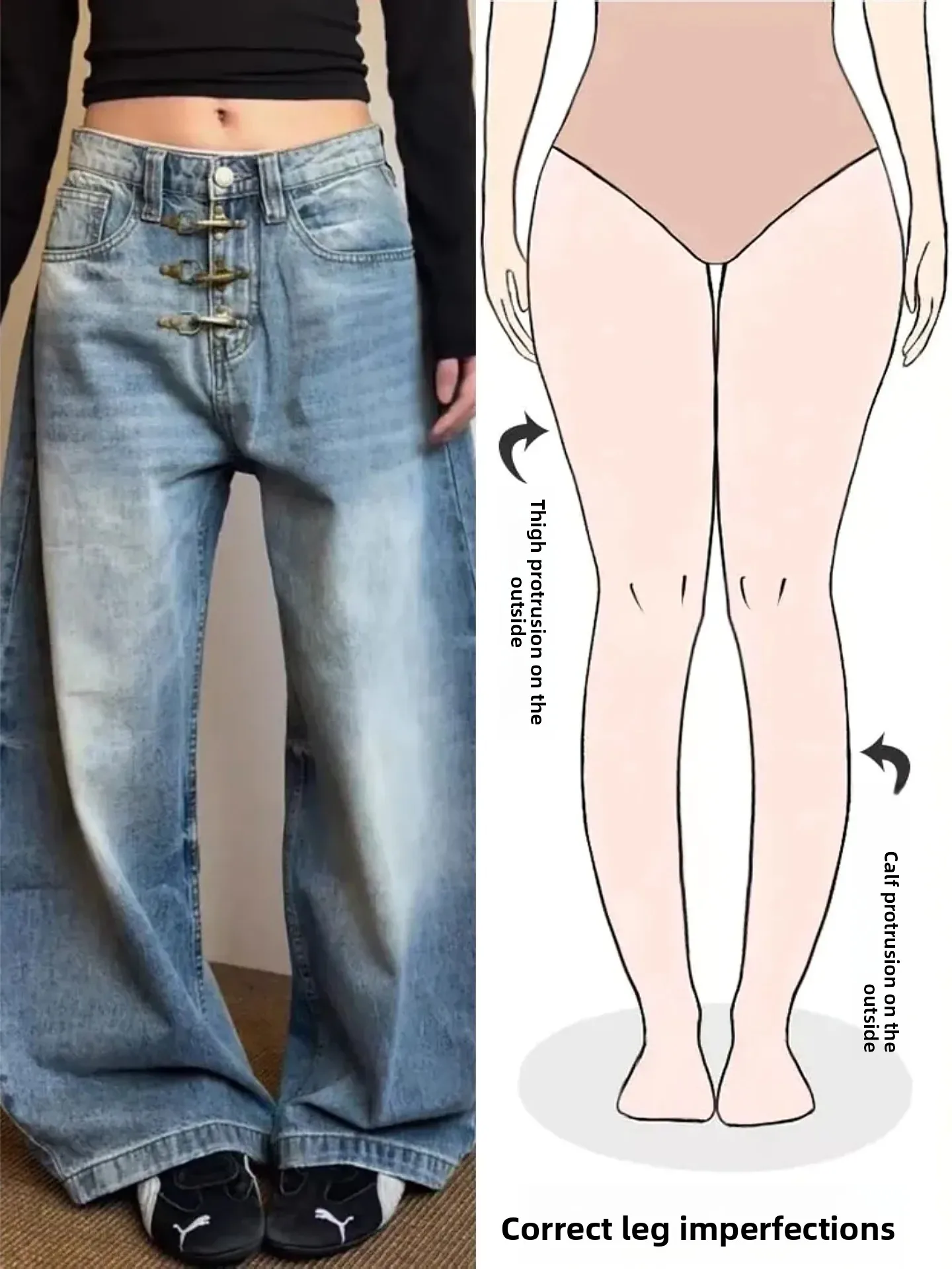 

Женские джинсы в стиле ретро с авиационной пряжкой, весенняя новинка, уличный стиль, длинные брюки, универсальные, для фигуры типа «груша», с эффектом потертости